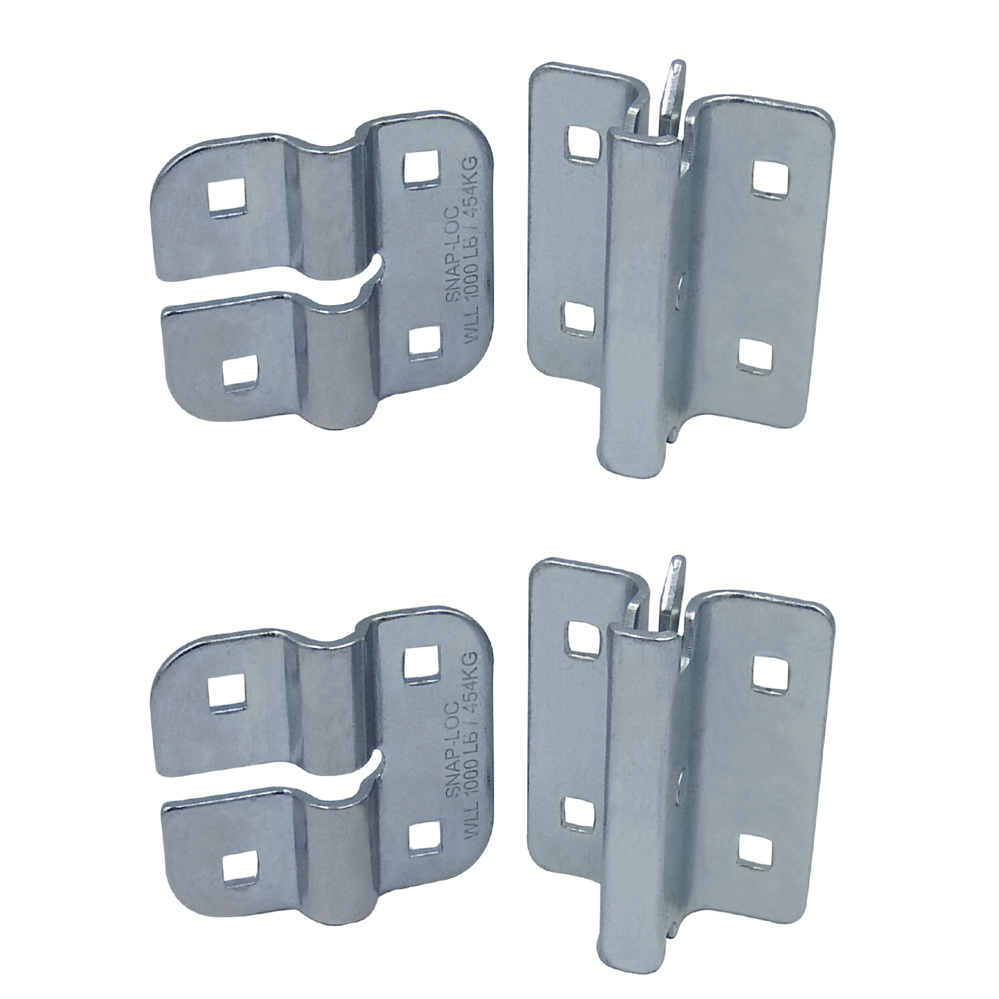 Snap-Loc E-Track Connector Plate Set - 2 Pcs, 333-Lb. Working Load, Heavy-Duty Steel, Model# SLAECPS2